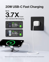 Bloc de chargement USB C Belkin 20W, Bloc de charge rapide, Chargeur mural Type C