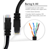 50 FT BLACK CAT5E SNAGLESS PATCH CABLE