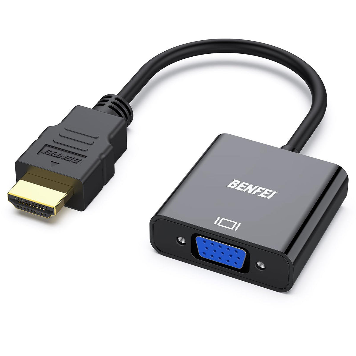 BENFEI Adaptateur HDMI vers VGA, plaqué or (Mâle vers femelle) pour ordinateur