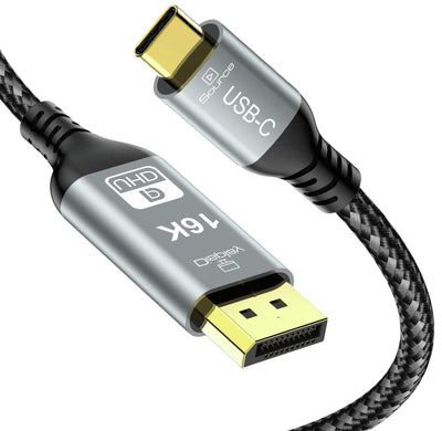 Câble USB C vers Displayport 1.2 de 1,8 m 4K60