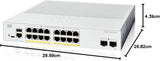 Cisco Catalyst 1200-16P-2G Commutateur intelligent, 16 ports GE, PoE, 2x1GE SFP, L