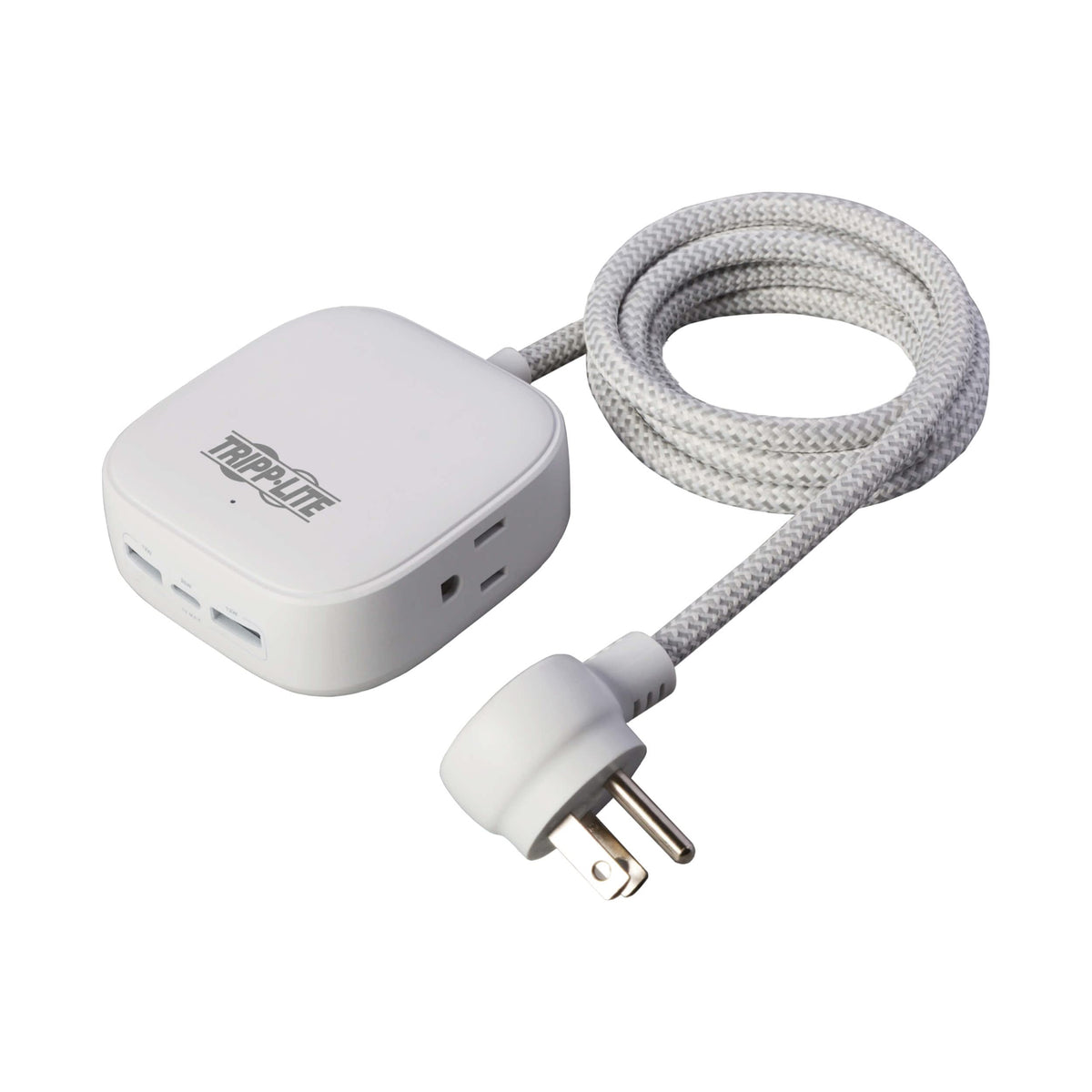 Tripp Lite Safe-IT Power Strip 2-Outlet + 3 USB Ports Long Extension C