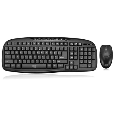 Adesso WKB-1330CB - Wireless Keyboard and Mouse Combo, Desktop Keyboar