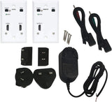ENSEMBLE PROLONGATEUR HDMI PAR CAT6 PLAQUE MURALE 4K60HZ 4:4:4 IR POC HDR
