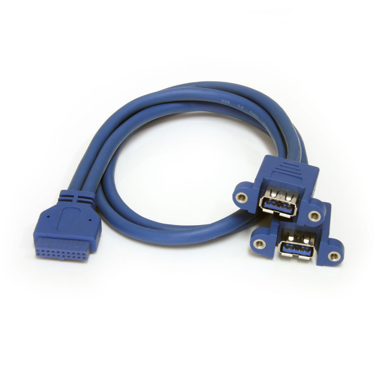 StarTech.com USB3SPNLAFHD 2-Port Panel Mount USB 3.0 Cable, USB A to M