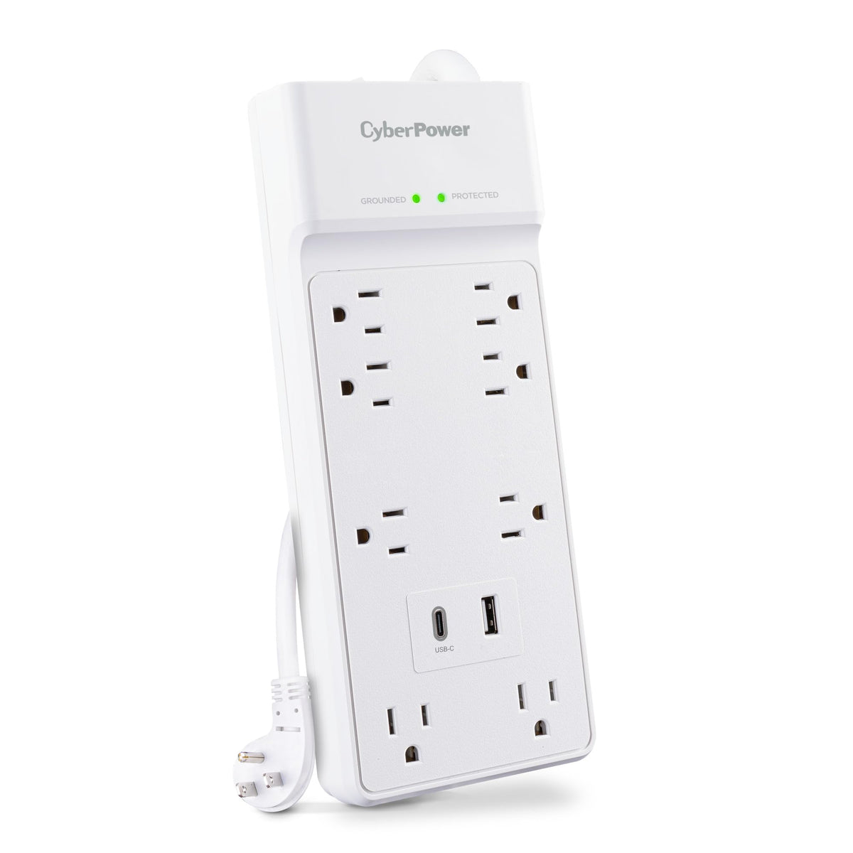 CyberPower CSP806UC18W Parasurtenseur, 2400J, 8 prises