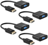 Adaptateur DisplayPort vers VGA, lot de 4 adaptateurs DisplayPort DP vers VGA plaqués or C