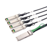 10Gtek 40G QSFP+ to 4xSFP+ Breakout DAC - 40GBASE-CR4 Passive Direct A
