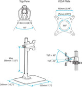 StarTech.com Single Monitor Stand, Adjustable, Supports UHD, iMac and