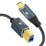 USB B to USB C Printer Cable 3M, USB B 3.0 Type C to Type B for Dockin
