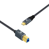 USB B to USB C Printer Cable 3M, USB B 3.0 Type C to Type B for Dockin