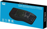 Adesso Tru-Form 150-3-Color Illuminated Ergonomic Keyboard(AKB-150EB)