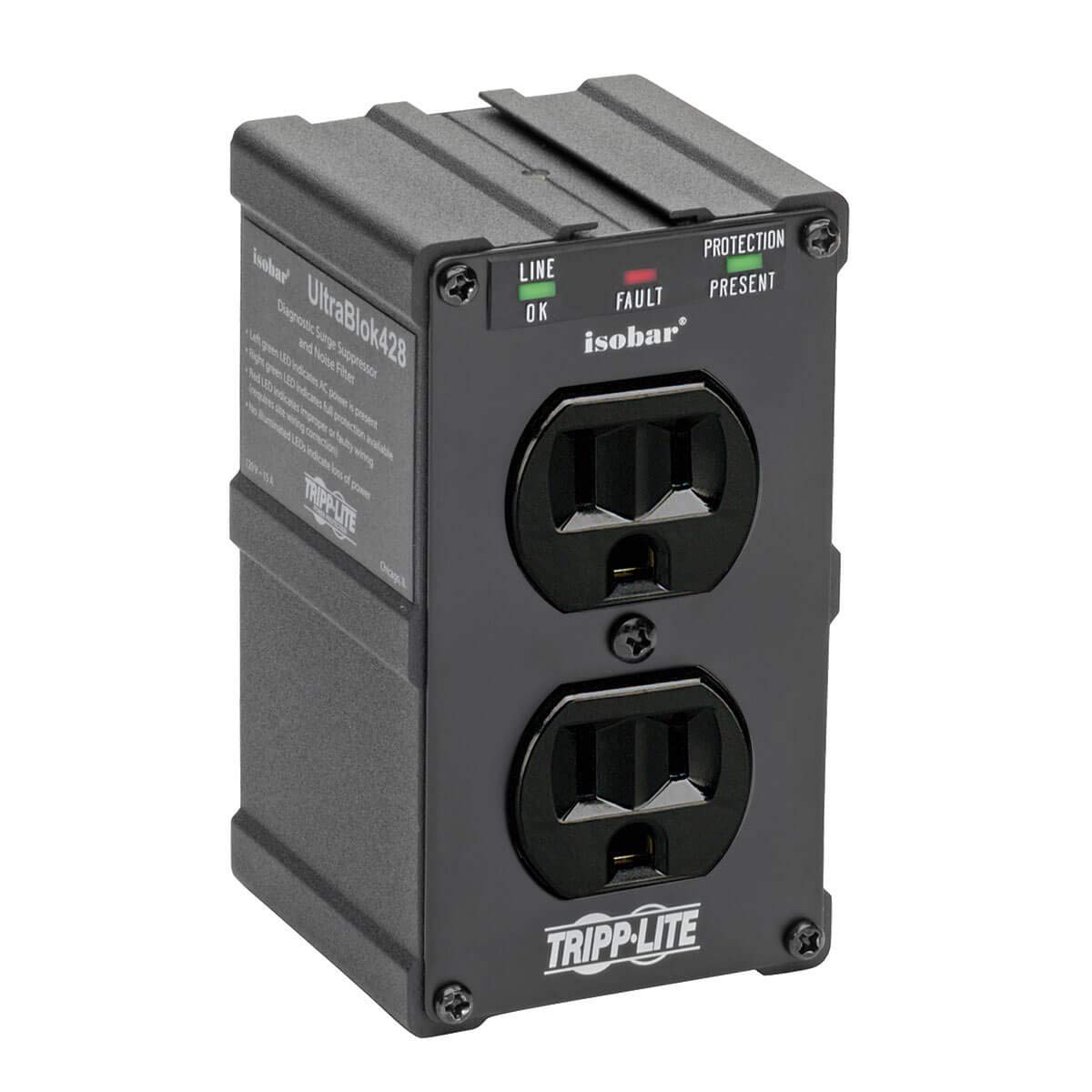 Tripp Lite Isobar Surge Protector Power Strip, 2-Outlet Direct Plug-in