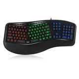 Adesso Tru-Form 150-3-Color Illuminated Ergonomic Keyboard(AKB-150EB)