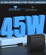 Chargeur super rapide 45W USB-C - 45 watts de charge rapide type C pour téléphones Android