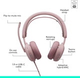 Logitech Zone Wired 2 for Business - Noise-Canceling Headset with Adap