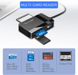 Lecteur de carte SD SmartQ C368 USB 3.0, Plug-N-Play, compatible Apple et Windows