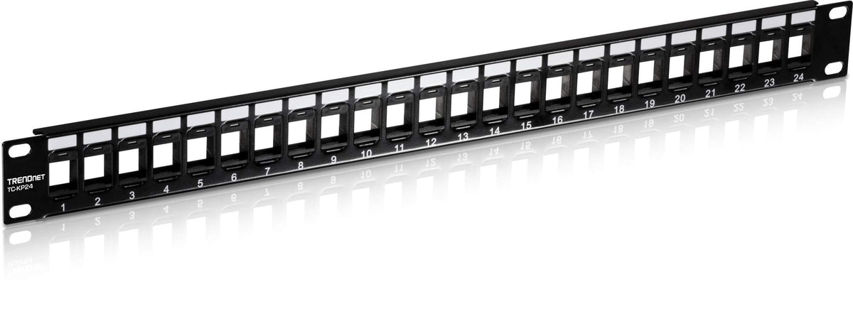 TRENDnet 24-Port Blank Keystone 1U Patch Panel, 1U 19