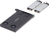 StarTech.com Dual-Bay M.2 NVMe SSD to PCIe x8 Removable Mobile Rack; P