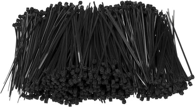 Black Zip Ties,6 Inch Zip Ties 1000 Pack Cord Ties for Electronics Sel