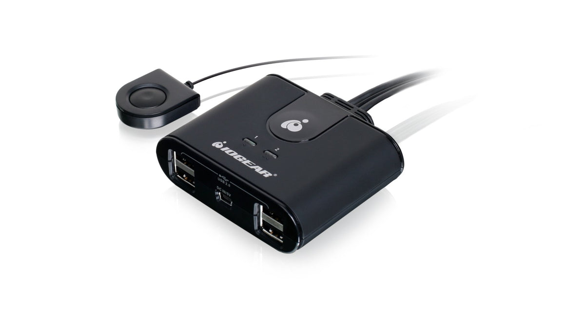 IOGear Commutateur Partage Périphériques 2x4 (GUS402) USB 2.0 Partage 2x4