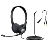 Casque stéréo Cyber Acoustics, prise stéréo 3,5 mm et adaptateur en Y pour séparer