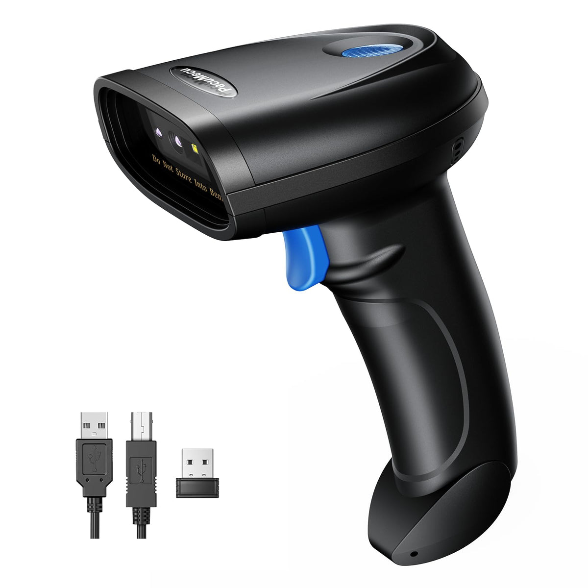 Lecteur de code-barres Bluetooth 1D&2D PecuMceu, 3-en-1 Bluetooth et USB filaire