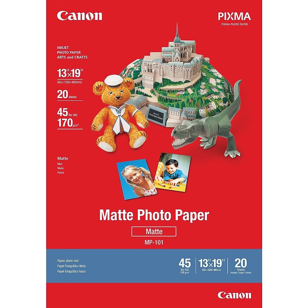 Canon MP-101 13-Inch x 19-Inch Matte Photo Paper (20 Sheets/Package) 1