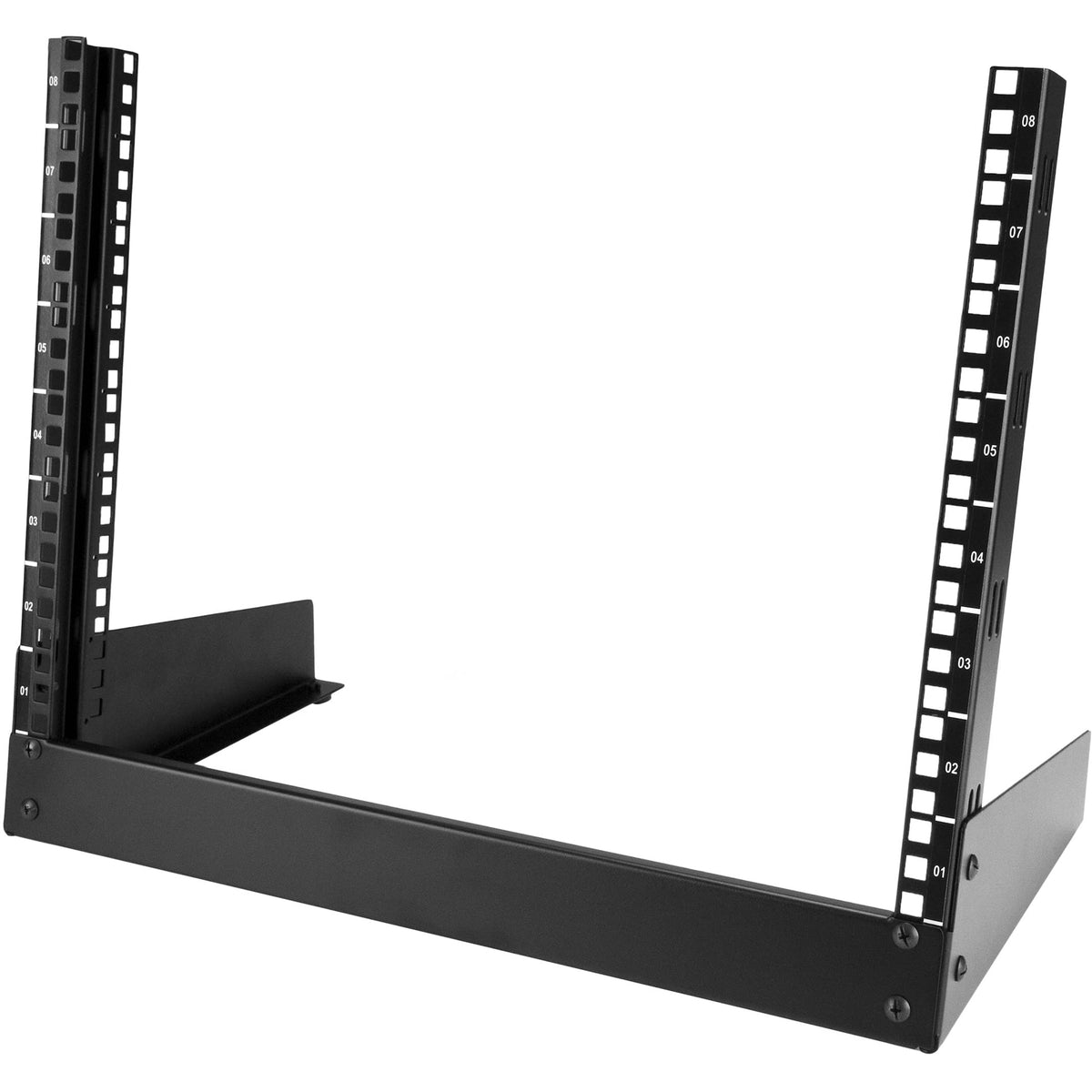 StarTech.com 2-Post 8U Desktop Server Rack, Small Open Frame 19in Comp