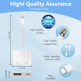 Type C to HDMI to USB C Adapter, USB C to HDMI Adapter with 100W Fast