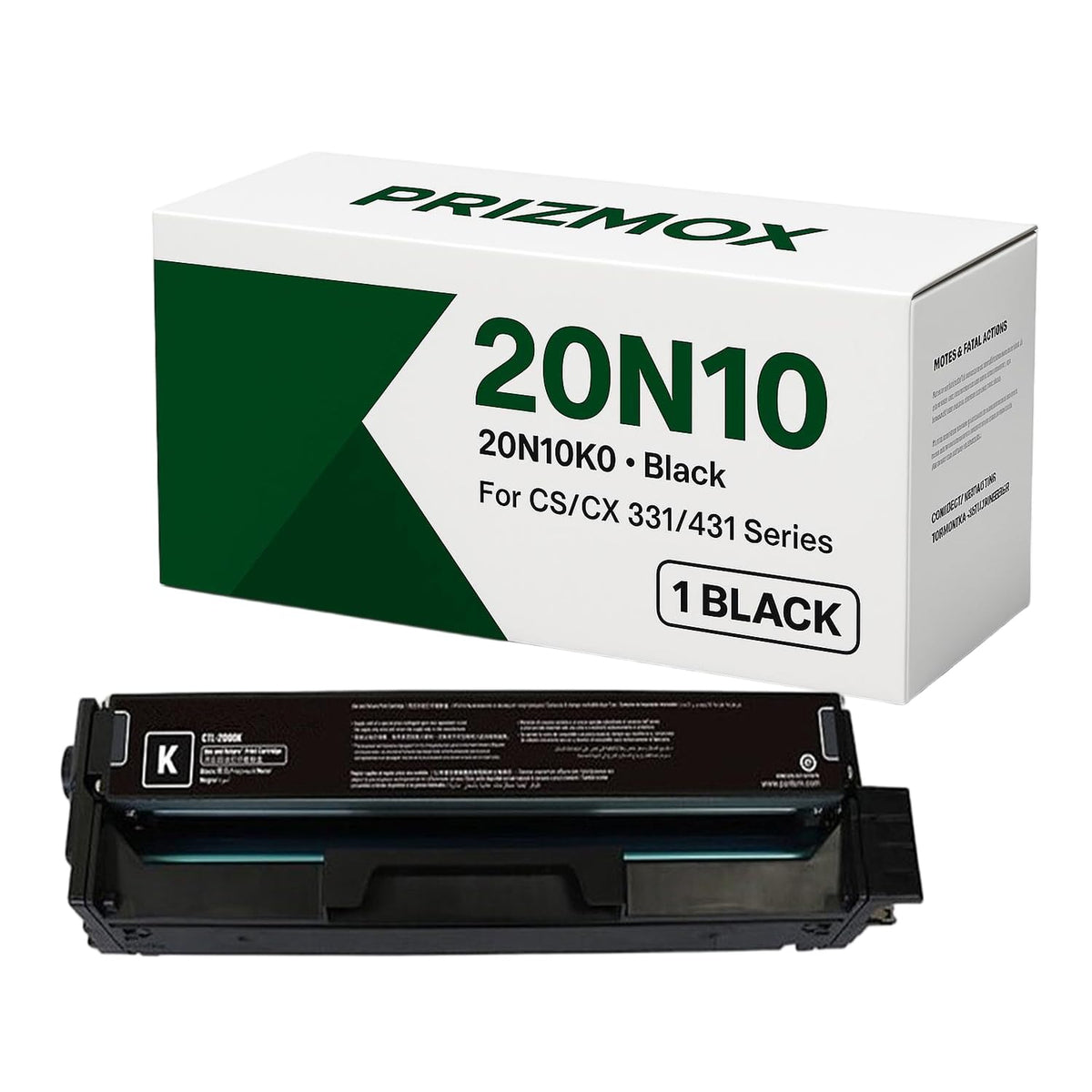 20N10K0 Black High Yield Toner Compatible for Lexmark 20N10K0 20N1XK0