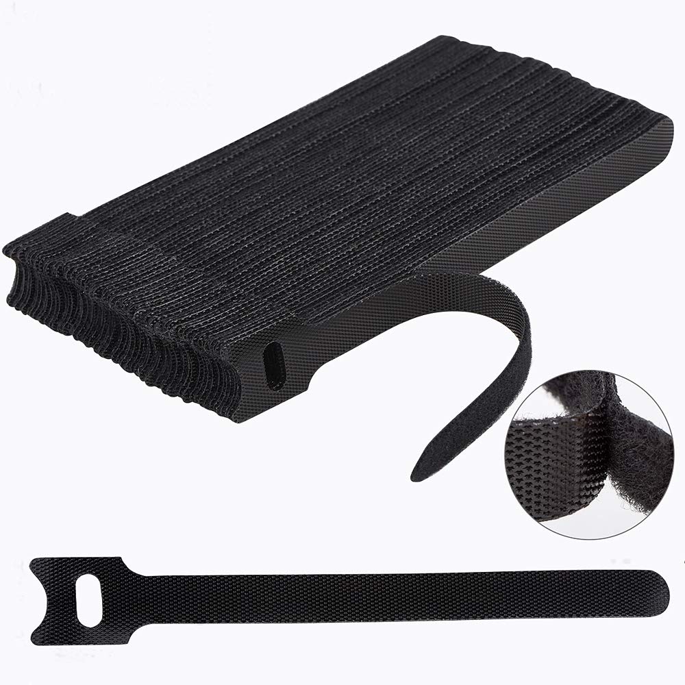 Nettbe 60 PCS 6 Inches Reusable Cable Ties, Adjustable Cord Straps, Wi