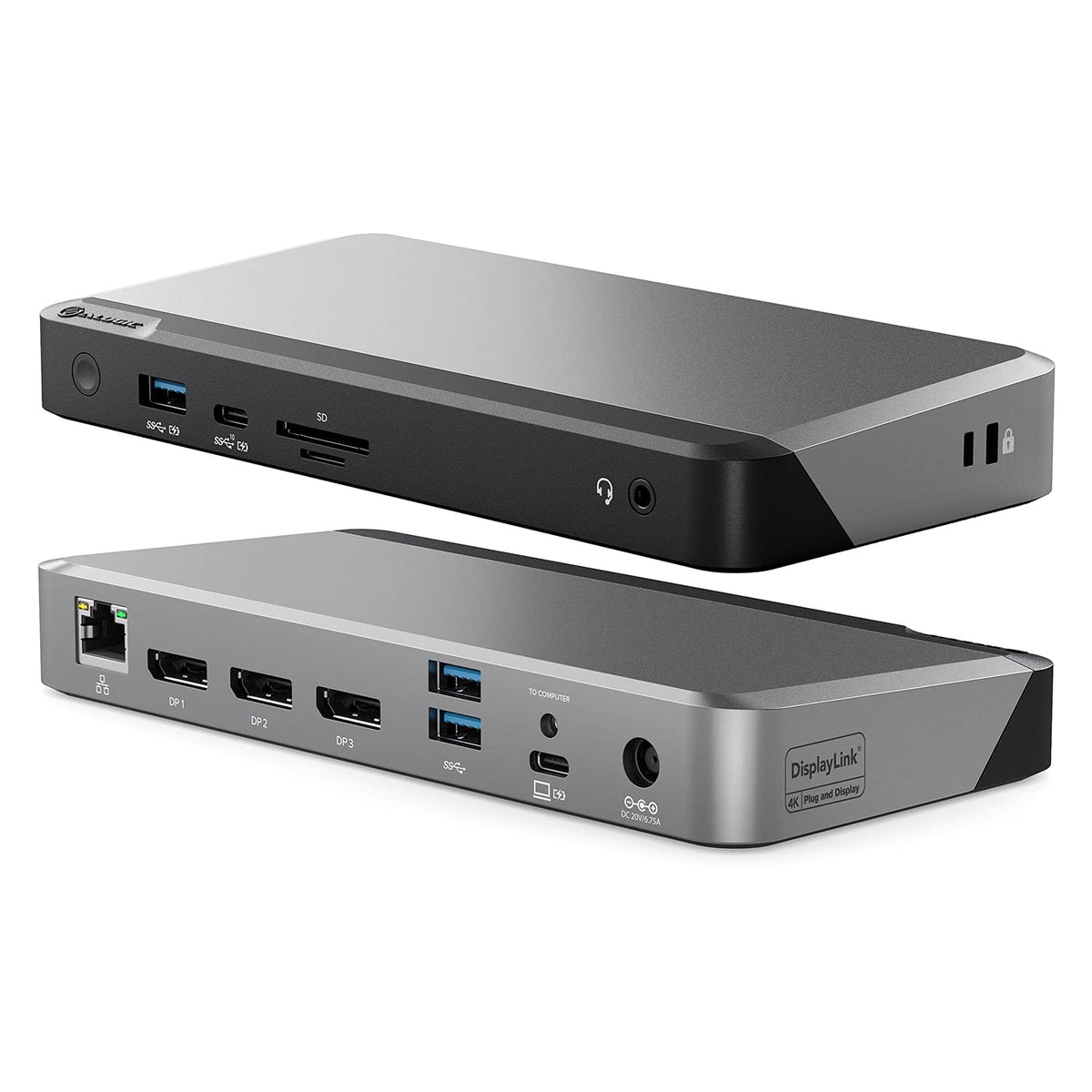 Station d'accueil universelle ALOGIC Triple Écran 4K DX3 avec 100W pour Ordinateur Portable