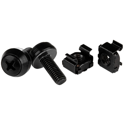 StarTech 50-Pack M6 12mm Screws, Square Hole Cage Nuts and Installatio