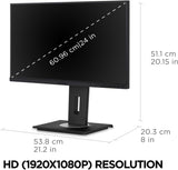 ViewSonic VG245 24 Inch IPS 1080p Monitor Designed for Surface with Ad