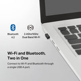 Adaptateur USB WiFi Bluetooth 4.2 Nano TP-Link AC600 (Archer T2UB Nano) -