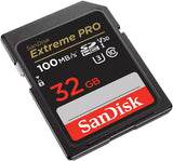 SanDisk 32GB Extreme PRO SDHC UHS-I Memory Card - C10, U3, V30, 4K UHD