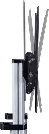 StarTech.com Rolling TV Cart/Stand On Wheels, Up to 100-inch/220lb Fla
