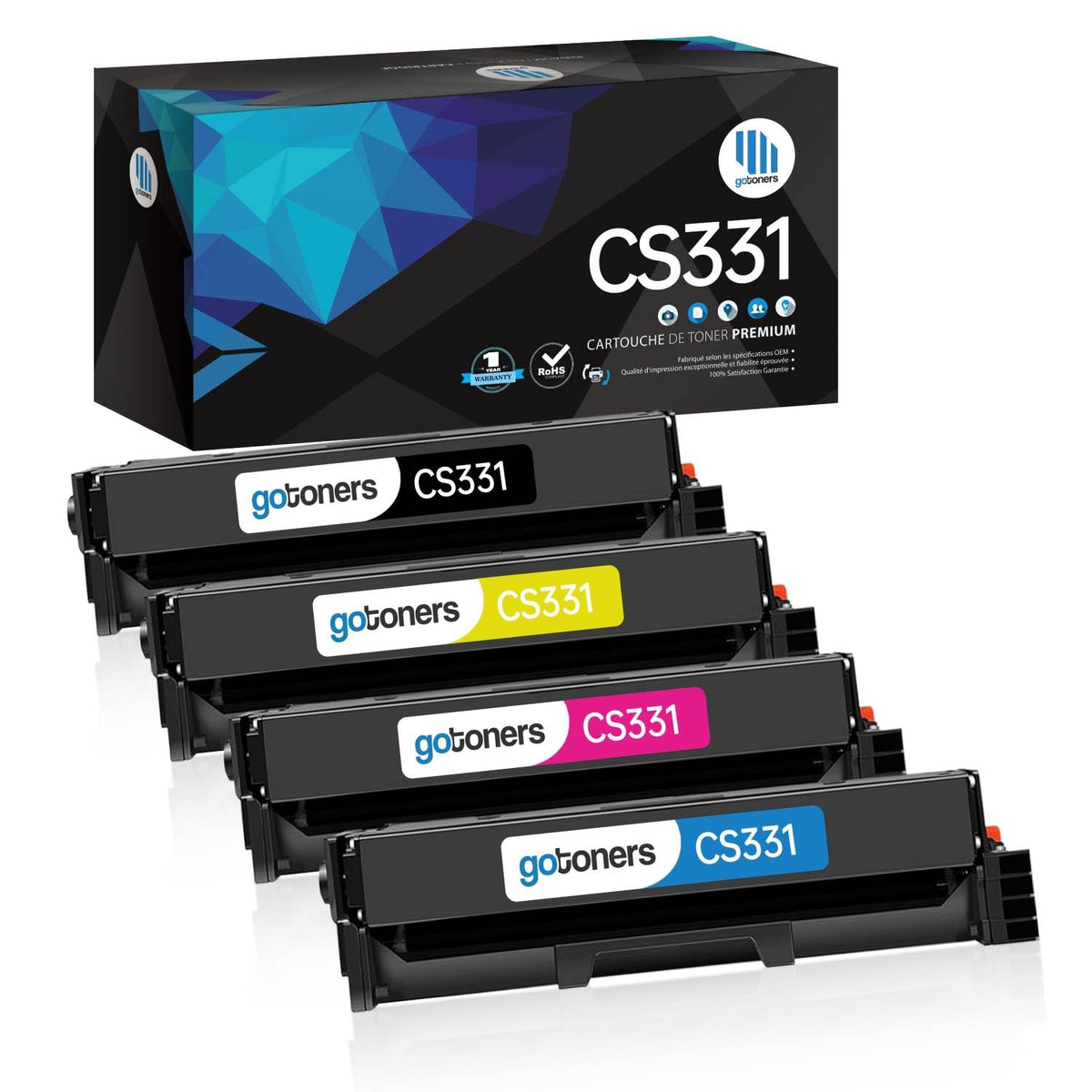 CS331 Toner Cartridge for Lexmark 20N10K0 20N10C0 20N10M0 20N10Y0 Rema