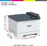 Imprimante couleur Xerox C320, jusqu'à 35 ppm, Recto/verso, Wi-Fi, 110 V