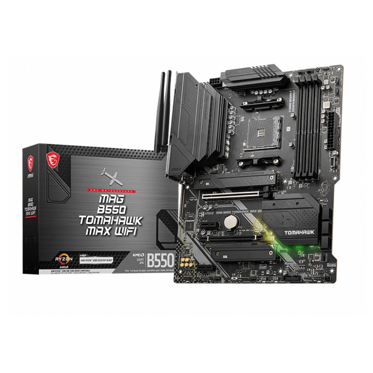 MSI MAG B550 Tomahawk MAX WiFi Gaming Motherboard AMD AM4, DDR4, PCIe