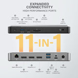 Station d'accueil universelle ALOGIC Triple Écran 4K DX3 avec 100W pour Ordinateur Portable