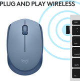 Logitech M170 Wireless Mouse for PC, Mac, Laptop, 2.4 GHz with USB Min