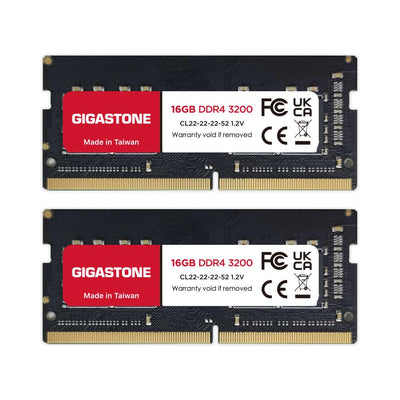 【DDR4 RAM Laptop Only】 GIGASTONE 32GB Kit (2x16GB) DDR4 3200MHz (2933M