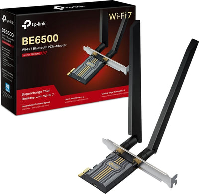 TP-Link Wi-Fi 7 BE6500 PCIe WiFi Card for Desktop PC (Archer TBE400E)