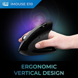 Adesso iMouse E10 Wireless Vertical Ergonomic Mouse, 2.4GHz RF, Adjust