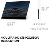 Moniteur OLED portable ViewSonic VX1655-4K-OLED de 15,6 pouces, 4K UHD avec 2