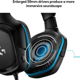 Logitech G432 Wired Gaming Headset, 7.1 Surround Sound, DTS Headphone: