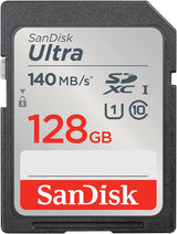 SanDisk 128GB Ultra SDXC UHS-I Memory Card - Up to 140MB/s, C10, U1, F