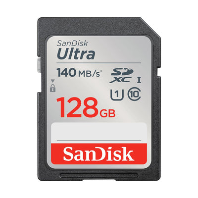 SanDisk 128GB Ultra SDXC UHS-I Memory Card - Up to 140MB/s, C10, U1, F